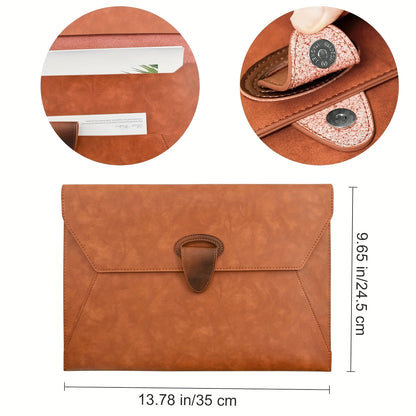 Minimalist Magnetic Leather Portfolio - A4 Document Case