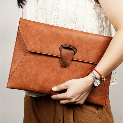 Minimalist Magnetic Leather Portfolio - A4 Document Case